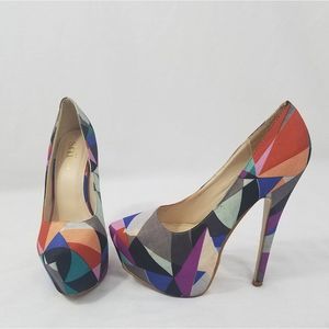 Shi by Journeys Multi-Color Maniac Retro Heels